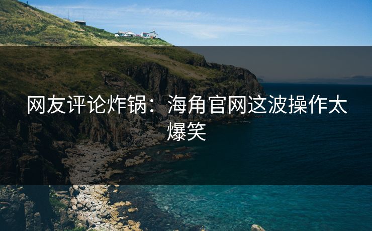网友评论炸锅：海角官网这波操作太爆笑