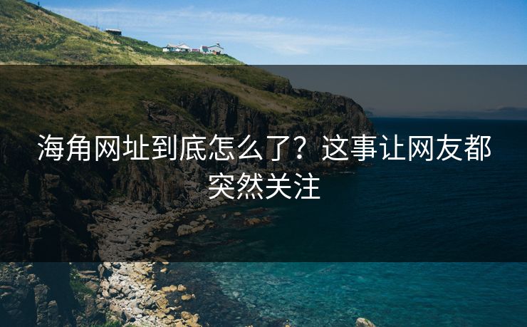 海角网址到底怎么了？这事让网友都突然关注
